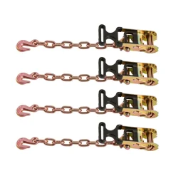 VEVOR Wheel Chock Tie-Down Kit, Tire-Style Tow Dolly Strap, Car Tie Down Kit with Heavy-Duty Hook, Break Strength 10009 lbs & Working Load 3333 lbs Motorcycle Tie-Down System for ATV, SUV, Snowmobiles