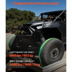 VEVOR Wheel Chock Tie-Down Kit, Chock-Style Trailer Tie Down Strap, Car Tie Down Kit with Buckle, Break Strength 4380 lbs & Working Load 1460 lbs Motorcycle Tie-Down System for ATVs, UTVs & Trailers