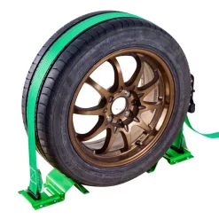 VEVOR Wheel Chock Tie-Down Kit, Chock-Style Trailer Tie Down Strap, Car Tie Down Kit with Buckle, Break Strength 4380 lbs & Working Load 1460 lbs Motorcycle Tie-Down System for ATVs, UTVs & Trailers