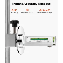 VEVOR Wheel Clamp & Magnetic Adapter, 1 PCS Aluminum Alloy Wheel Alignment Tool for Precise Camber Gauge, Fits 11-25 Inch Rims, Universal Magnetic Gauge Tire Repair Tool for Car Truck SUV Motorcycle