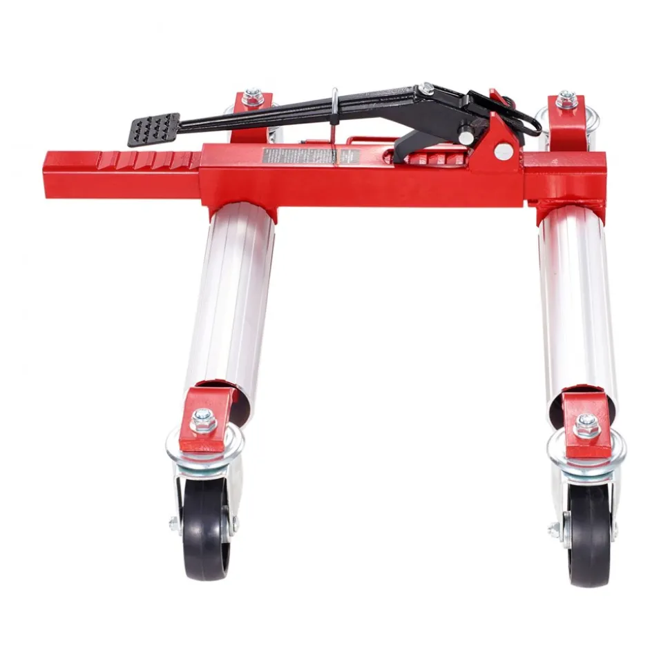 VEVOR Wheel Dolly, Max Capacity 1500 Lbs Car Dolly, Car Jack Dolly Lifter with 360° Rotatable Wheels, Heavy Duty Vehicle Positioning Ratchet Tire Jack, for Vehicle Car Auto Repair Moving, Set of 4