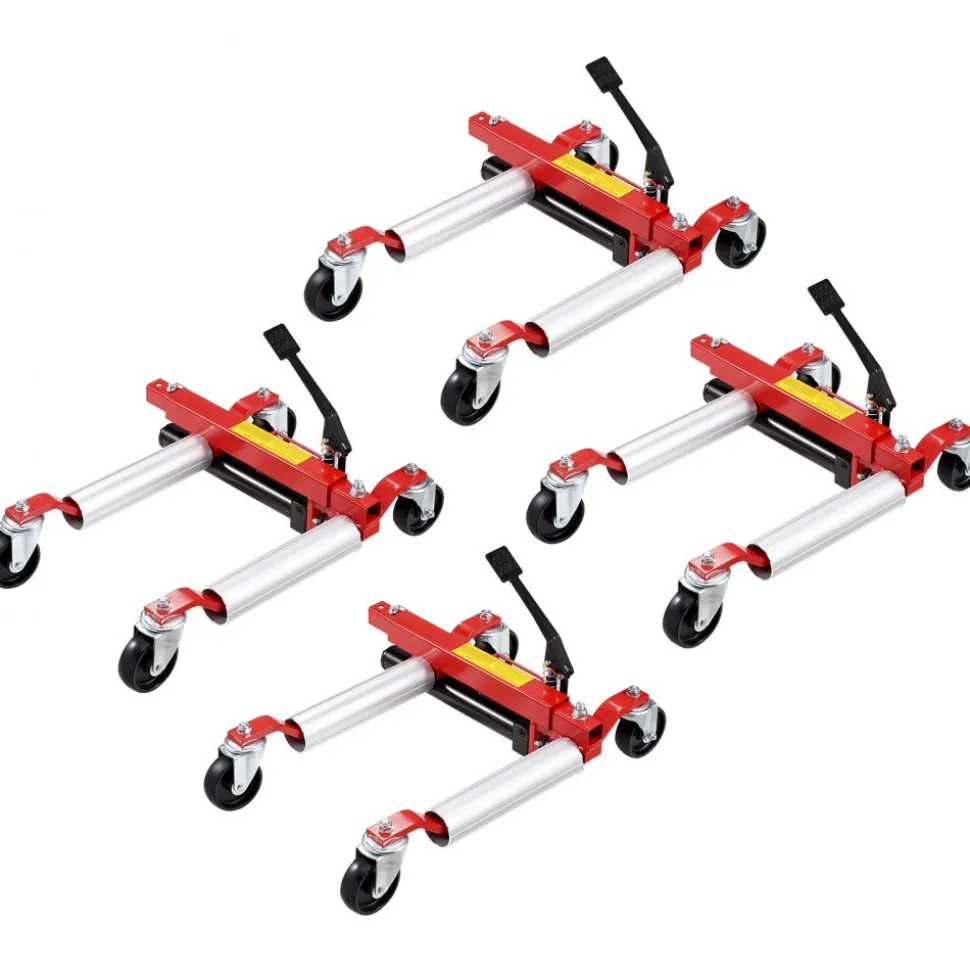 VEVOR Wheel Dolly, Max Capacity 1500 Lbs Car Dolly, Car Jack Dolly Lifter with 360° Rotatable Wheels, Heavy Duty Vehicle Positioning Hydraulic Tire Jack, for Vehicle Car Auto Repair Moving, Set of 4