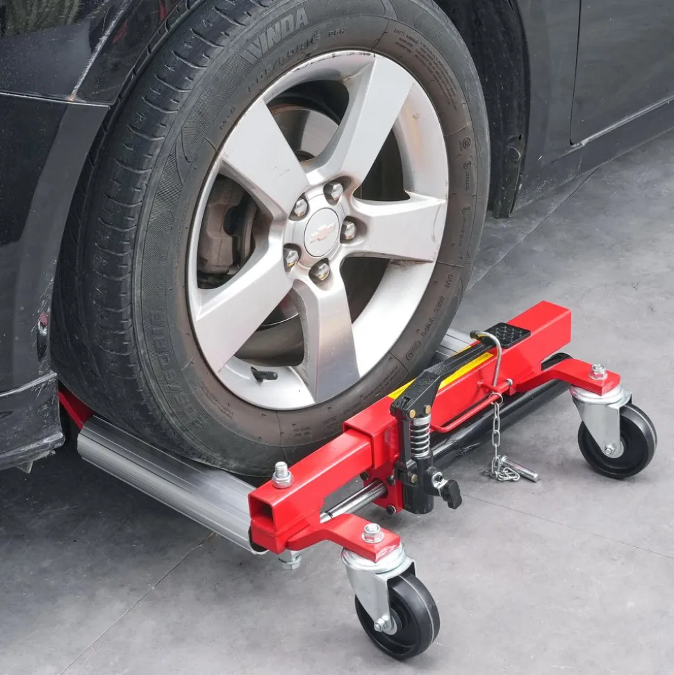 VEVOR Wheel Dolly, Max Capacity 1500 Lbs Car Dolly, Car Jack Dolly Lifter with 360° Rotatable Wheels, Heavy Duty Vehicle Positioning Hydraulic Tire Jack, for Vehicle Car Auto Repair Moving, Set of 4