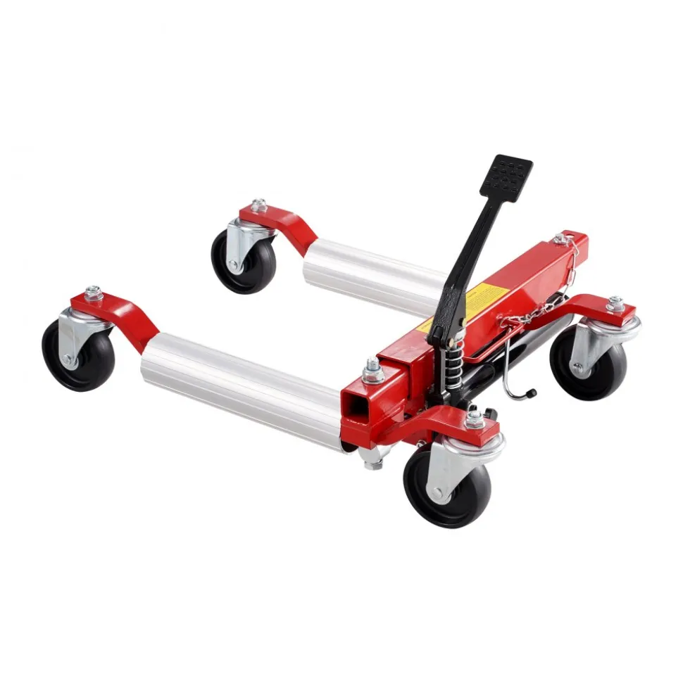 VEVOR Wheel Dolly, Max Capacity 1500 Lbs Car Dolly, Car Jack Dolly Lifter with 360° Rotatable Wheels, Heavy Duty Vehicle Positioning Hydraulic Tire Jack, for Vehicle Car Auto Repair Moving, Set of 4