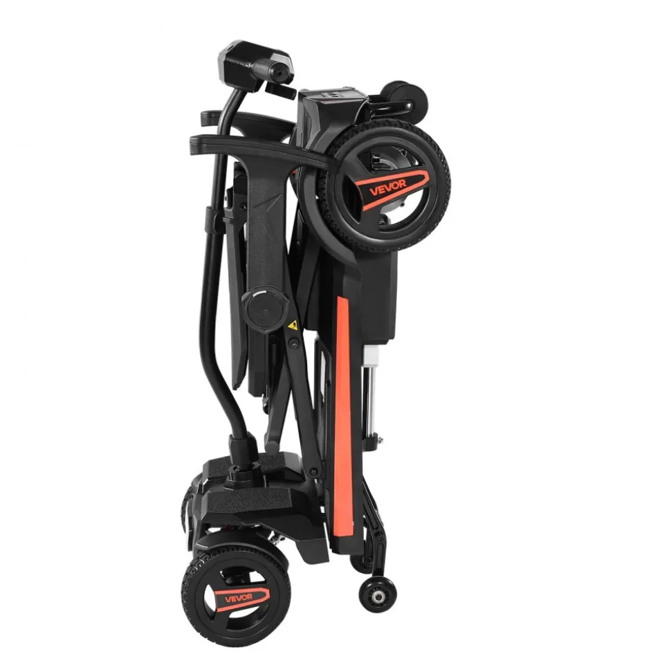 VEVOR 4-Wheel Electric Mobility Scooter for Adults & Seniors, Integrated Automatic Folding Mobility Scooter with Remote Control, NFC Keys & Long Range, 265LBS Loading Travel Wheelchair