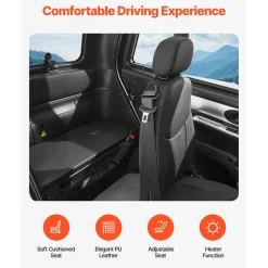 VEVOR 3-Wheel Enclosed Mobility Scooter for Seniors Adults, 650lbs Capacity, 3-Seater 1500W Electric Recreational Mobility Scooter 37 Miles Long Range, Remote Unlock, All-Terrain for Shopping Touring