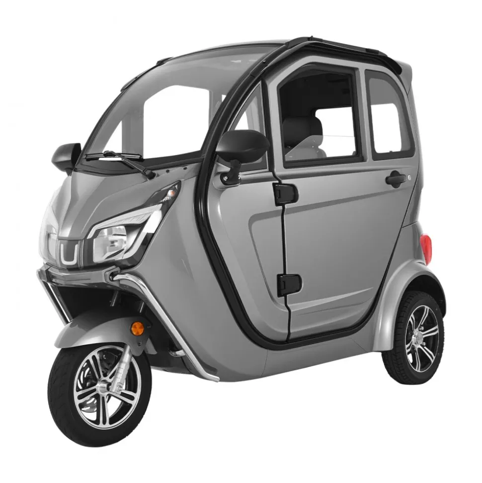 VEVOR 3-Wheel Enclosed Mobility Scooter for Seniors Adults, 650lbs Capacity, 3-Seater 1500W Electric Recreational Mobility Scooter 37 Miles Long Range, Remote Unlock, All-Terrain for Shopping Touring