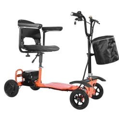 VEVOR 4-Wheel Folding Mobility Scooter for Adults & Seniors, 265LBS Loading Electric Mobility Scooter, All-Terrain Travel Wheelchair with 48V Lithium Battery, 8" Solid Tires & 8° Climbing Capacity