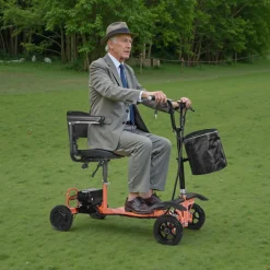 VEVOR 4-Wheel Folding Mobility Scooter for Adults & Seniors, 265LBS Loading Electric Mobility Scooter, All-Terrain Travel Wheelchair with 48V Lithium Battery, 8