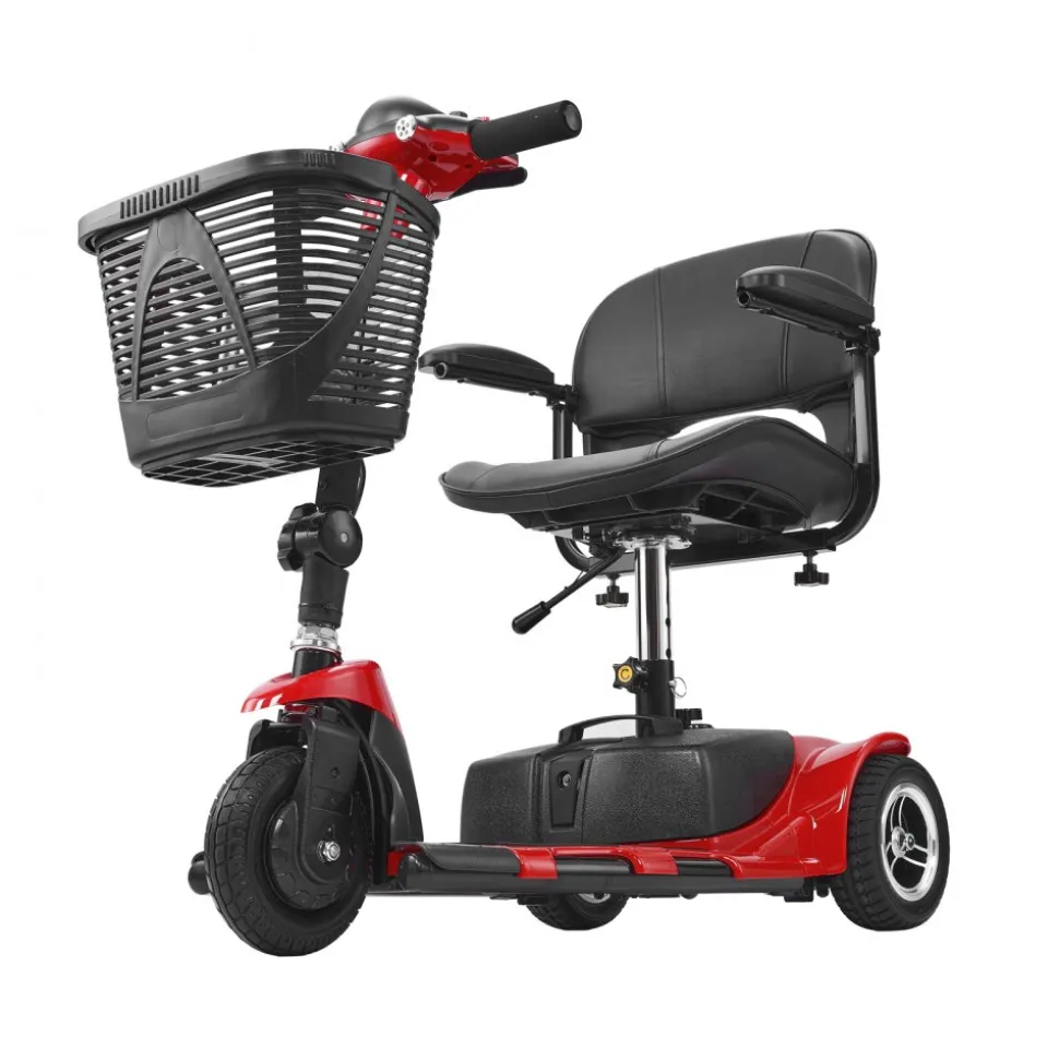 VEVOR 3 Wheel Folding Mobility Scooter for Adults & Seniors, Heavy-Duty Electric Powered Mobility Scooter & 12 Mile Long Range, All Terrain Travel Wheelchair with 9° Climbing Capacity, 265lb Capacity
