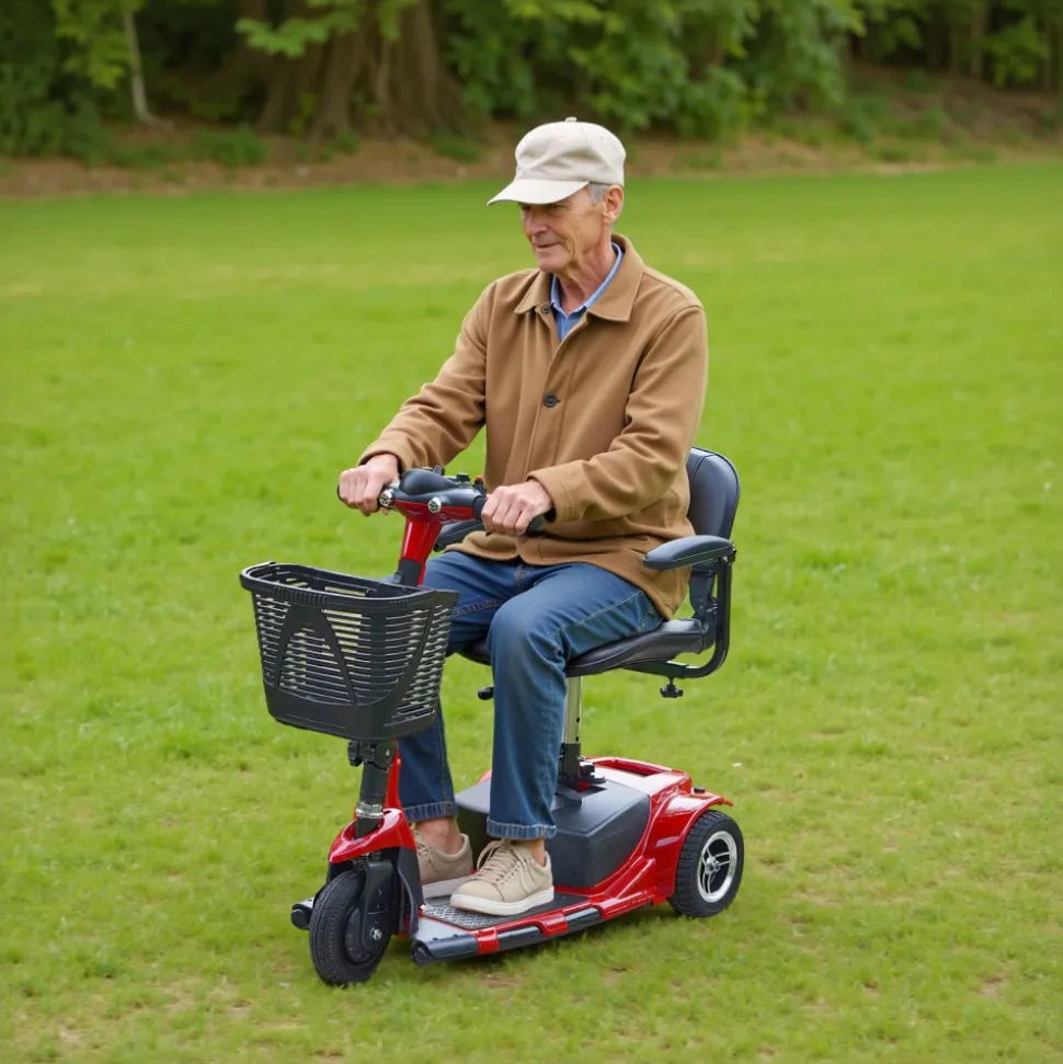 VEVOR 3 Wheel Folding Mobility Scooter for Adults & Seniors, Heavy-Duty Electric Powered Mobility Scooter & 12 Mile Long Range, All Terrain Travel Wheelchair with 9° Climbing Capacity, 265lb Capacity