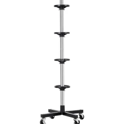 VEVOR Wheel Rack on Casters, Robust Steel Wheel Stand for 4 Wheel and Rim Combinations, Compact & Portable Tire Storage for Tires as Wide as 225mm, Supports up to 220LBS Weight, Perfect for Garage Workspace