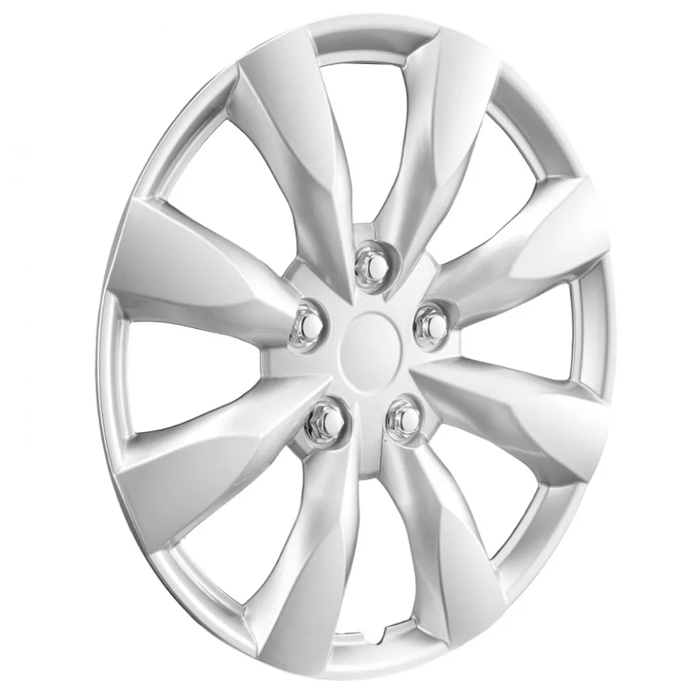 VEVOR Wheel Rim Cover Hubcaps, 16 in Diameter, Sturdy & Durable Scratch-Resistant Hubcap with Snap & Valve Nozzle Hole, ABS & PC Hubcap with High Rigidity & Less Wind Drag, Fits for All Weather Use