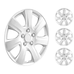 VEVOR Wheel Rim Cover Hubcaps, 16 in Diameter, Sturdy & Durable Scratch-Resistant Hubcap with Snap & Valve Nozzle Hole, ABS & PC Hubcap with High Rigidity & Less Wind Drag, Fits for All Weather Use