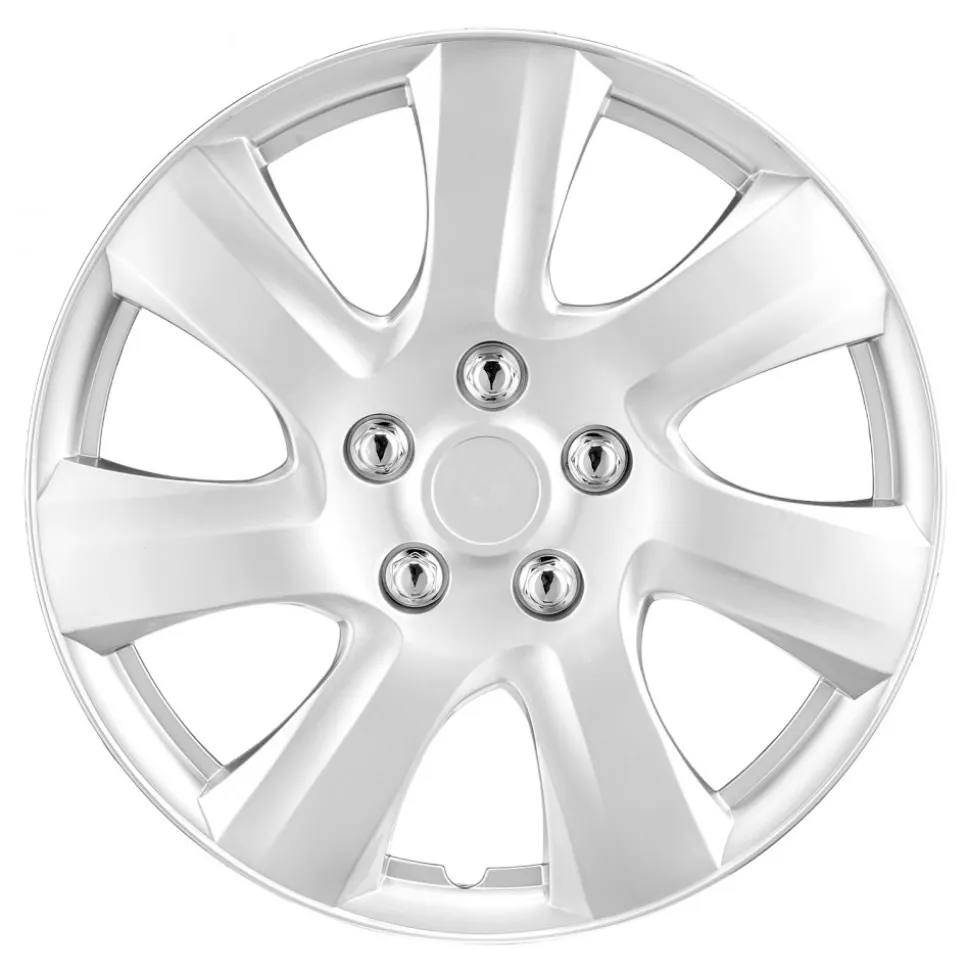 VEVOR Wheel Rim Cover Hubcaps, 16 in Diameter, Sturdy & Durable Scratch-Resistant Hubcap with Snap & Valve Nozzle Hole, ABS & PC Hubcap with High Rigidity & Less Wind Drag, Fits for All Weather Use