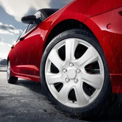 VEVOR Wheel Rim Cover Hubcaps, 16 in Diameter, Sturdy & Durable Scratch-Resistant Hubcap with Snap & Valve Nozzle Hole, ABS & PC Hubcap with High Rigidity & Less Wind Drag, Fits for All Weather Use