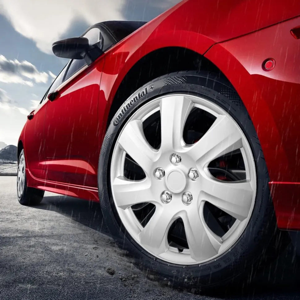 VEVOR Wheel Rim Cover Hubcaps, 16 in Diameter, Sturdy & Durable Scratch-Resistant Hubcap with Snap & Valve Nozzle Hole, ABS & PC Hubcap with High Rigidity & Less Wind Drag, Fits for All Weather Use