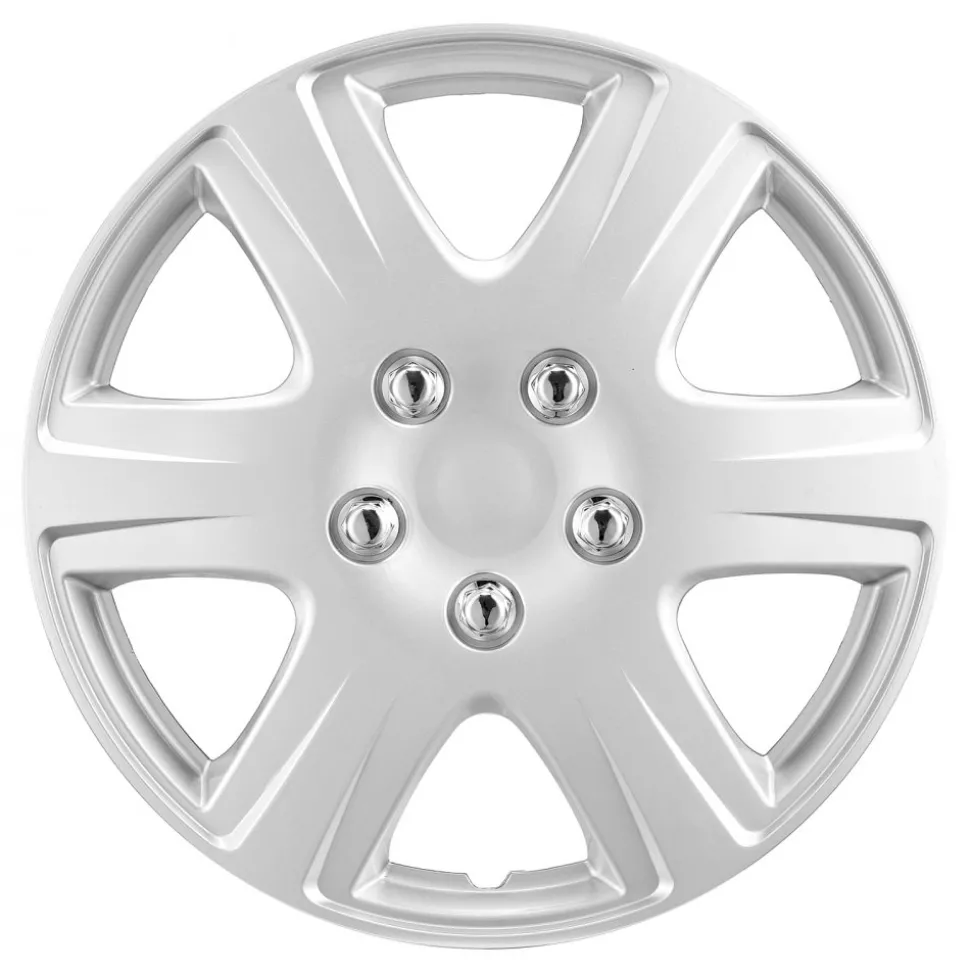 VEVOR Wheel Rim Cover Hubcaps, 15 in Diameter, Sturdy & Durable Scratch-Resistant Hubcap with Snap & Valve Nozzle Hole, ABS & PC Hubcap with High Rigidity & Less Wind Drag, Fits for All Weather Use