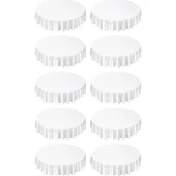 VEVOR White Round Tablecloths 10 Pack, 90 Inches in Diameter, Stain- & Wrinkle- Resistant, Machine Washable Table Clothes, Polyester Fabric Table Covers for Wedding, Party, Banquet, Formal Events