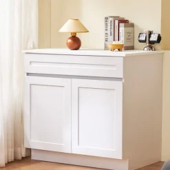 VEVOR White Shaker Base Cabinet with Drawer, 30-Inch Unassembled Drawer Base Cabinet, 30