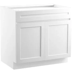 VEVOR White Shaker Base Cabinet with Drawer, 30-Inch Unassembled Drawer Base Cabinet, 30