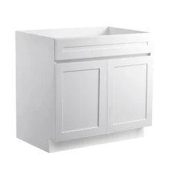 VEVOR White Shaker Base Cabinet, 36-Inch Unassembled Sink Base Cabinet, 36