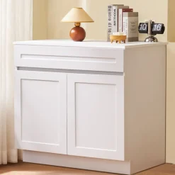 VEVOR White Shaker Base Cabinet, 36-Inch Unassembled Sink Base Cabinet, 36