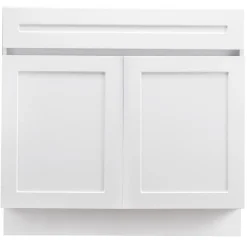 VEVOR White Shaker Base Cabinet, 36-Inch Unassembled Sink Base Cabinet, 36