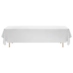 VEVOR White Tablecloths for Rectangle Tables, 6 Pack, 90 x 132 Inches, Reusable and Machine Washable Table Clothes, Wrinkle-Resistant Polyester Fabric Table Covers for Wedding, Party, Banquet