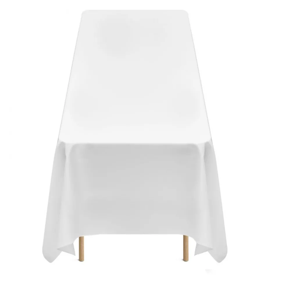 VEVOR White Tablecloths for Rectangle Tables, 6 Pack, 90 x 132 Inches, Reusable and Machine Washable Table Clothes, Wrinkle-Resistant Polyester Fabric Table Covers for Wedding, Party, Banquet