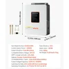 VEVOR 3000W Hybrid Solar Inverter, 24V DC to 230V AC, Pure Sine Wave Power Inverter, Built-in 80A MPPT Solar Controller, Compatible with Lead Acid Lithium Battery, for Home, Camper, Off-Grid