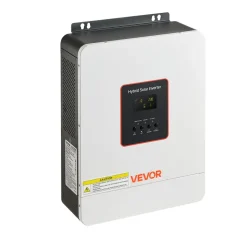VEVOR 3000W Hybrid Solar Inverter, 24V DC to 230V AC, Pure Sine Wave Power Inverter, Built-in 80A MPPT Solar Controller, Compatible with Lead Acid Lithium Battery, for Home, Camper, Off-Grid