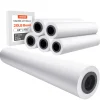 VEVOR Wide Format Paper, 24 in x 150 ft Plotter Roll, 20 Rolls CAD Bond Rolls with 2 in Core, 20 LB Bond Paper Rolls, Ideal for CAD Drawings, Engineering Plans, GIS Maps, and Architectural Designs