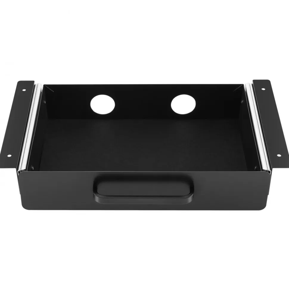 VEVOR 33" Wide Under Desk Drawer Slide Out, Under Desk Mounted Pull-out Drawer Attachment, Hidden Desktop Storage Organizer, Under Table Pencil Drawer for office Home Sit Stand Workstation, 33x9x4 in