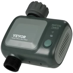 VEVOR WiFi Sprinkler Timer, Single Outlet, Smart Hose Faucet Water Timer with Brass Inlet, APP Control via 2.4Ghz WiFi or Bluetooth, Voice Control with Alexa Google Assistant, IPX6 for Yard Watering