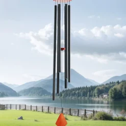VEVOR Wind Chimes for Outside, 60 in, Deep Tone Wind Chimes with 6 Tubes, Unique Large Memorial Wind Chimes for Anniversary, Amazing Outdoor Decor for Your Patio, Porch, Garden and Backyard, Black