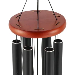 VEVOR Wind Chimes for Outside, 58 in, Deep Tone Wind Chimes with 6 Tubes, Unique Large Memorial Wind Chimes for Anniversary, Amazing Outdoor Decor for Your Patio, Porch, Garden and Backyard, Black