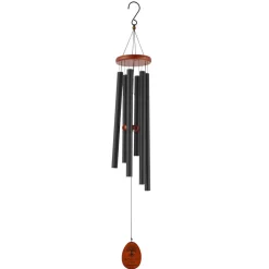 VEVOR Wind Chimes for Outside, 58 in, Deep Tone Wind Chimes with 6 Tubes, Unique Large Memorial Wind Chimes for Anniversary, Amazing Outdoor Decor for Your Patio, Porch, Garden and Backyard, Black