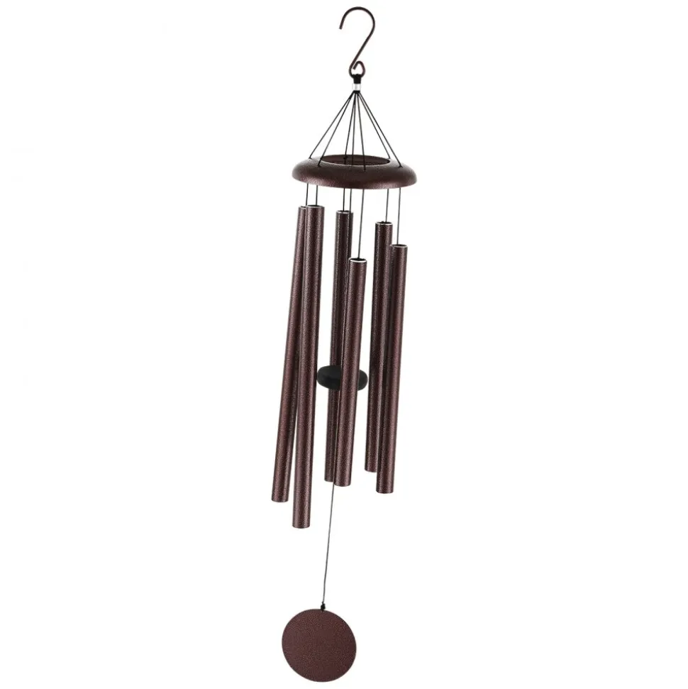 VEVOR Wind Chimes for Outside, 45 in, Deep Tone Wind Chimes with 6 Tubes, Unique Large Memorial Wind Chimes for Anniversary, Amazing Outdoor Decor for Your Patio, Porch, Garden and Backyard, Bronze