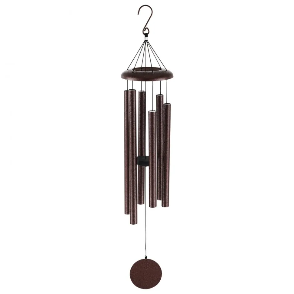 VEVOR Wind Chimes for Outside, 45 in, Deep Tone Wind Chimes with 6 Tubes, Unique Large Memorial Wind Chimes for Anniversary, Amazing Outdoor Decor for Your Patio, Porch, Garden and Backyard, Bronze