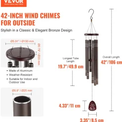 VEVOR Wind Chimes for Outside, 42