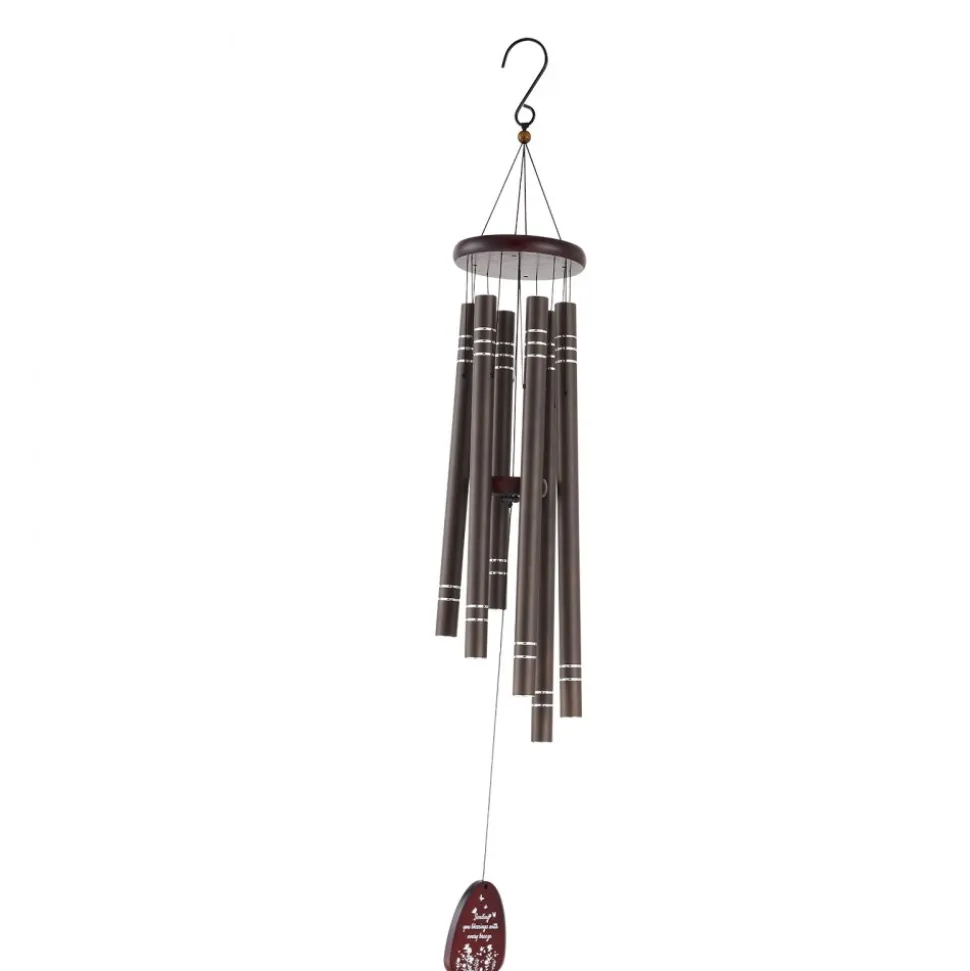 VEVOR Wind Chimes for Outside, 42", Deep Tone Wind Chimes with 6 Tubes, Unique Large Memorial Wind Chimes for Anniversary, Amazing Outdoor Decor for Your Patio, Porch, Garden and Backyard, Dark Brown