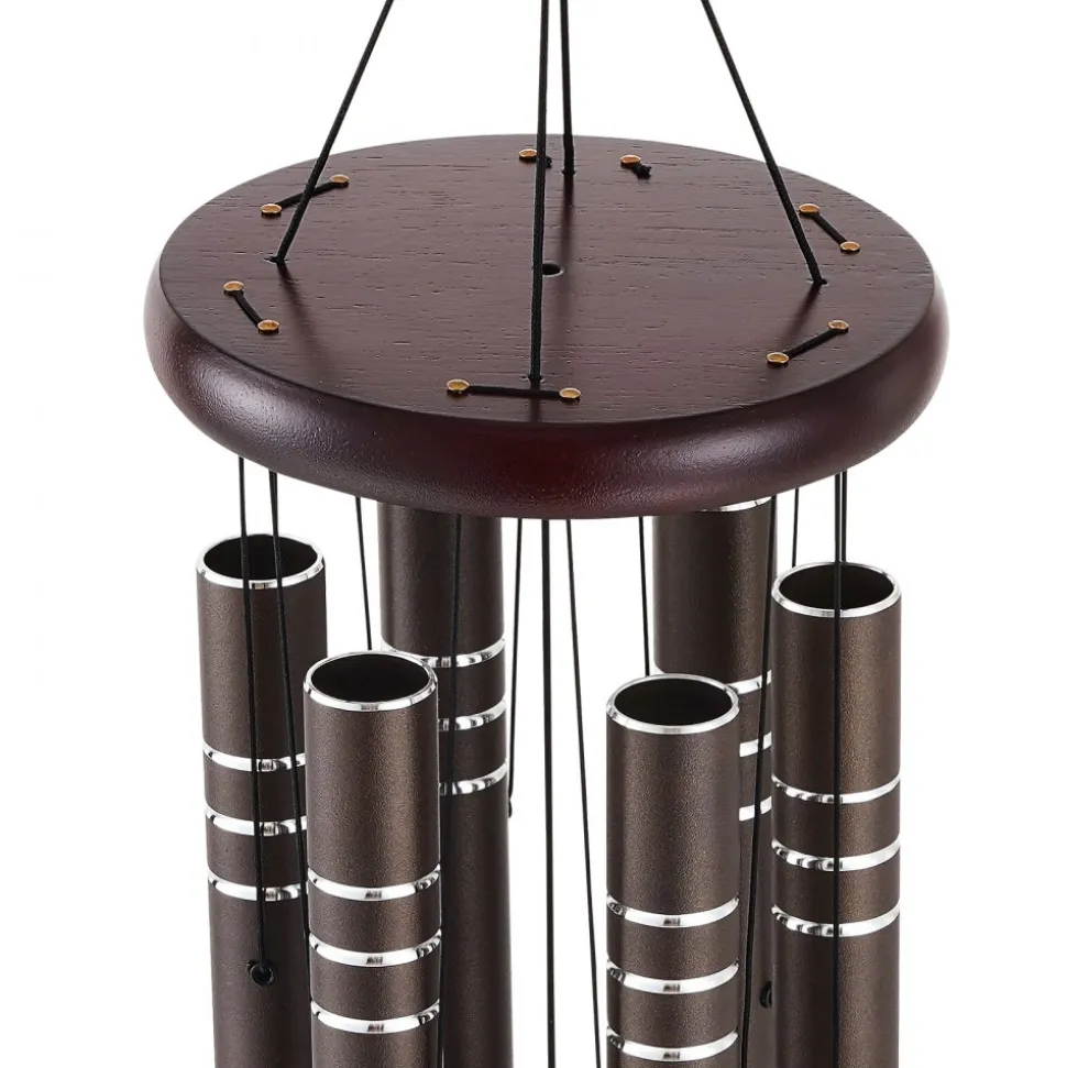 VEVOR Wind Chimes for Outside, 42", Deep Tone Wind Chimes with 6 Tubes, Unique Large Memorial Wind Chimes for Anniversary, Amazing Outdoor Decor for Your Patio, Porch, Garden and Backyard, Dark Brown