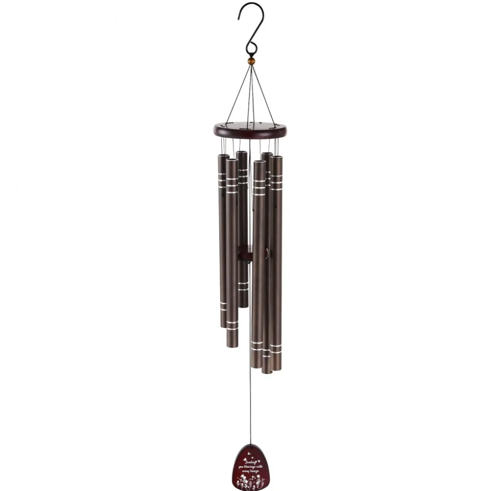 VEVOR Wind Chimes for Outside, 42", Deep Tone Wind Chimes with 6 Tubes, Unique Large Memorial Wind Chimes for Anniversary, Amazing Outdoor Decor for Your Patio, Porch, Garden and Backyard, Dark Brown