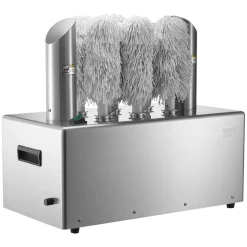 VEVOR Wine Glass Polisher Machine, 8-Brush Glass Polishing Machine, 660 Cups/Hour Electric Commercial Glass Polisher for Champagne Glasses, Beer Cups, Mugs, Perfect for Bar Restaurant Kitchen