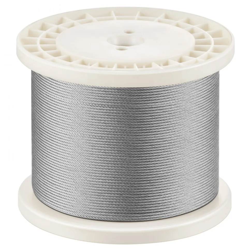 VEVOR Wire Rope Kit, 1/8" 1000 ft 316 Stainless Steel Cable with Cutter and Gloves, 1600 lbs Breaking Strength, 7x7 Strands Construction Marine Aircraft Grade for Handrail Stair Decking Fence Outdoors