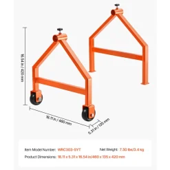 VEVOR Wire Spool Rack, 220 lbs Load Capacity, Portable Cable Caddy, Moveable Wire Rack with Wheels, Spool Holder, Up to 29.9 in Diameter, for Electrical Industrial and Retail Use, Working Efficiency