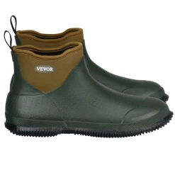 VEVOR Women's Deck Boots, Waterproof Fishing Rain Boots, Anti-Slip Ankle Rubber Boots, Gardening Insulated Mud Boots, Neoprene Rubber, Lightweight & Durable, for Manufacturing, Farming, Size 10 US