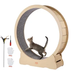 VEVOR Wooden Cat Exercise Wheel, 52