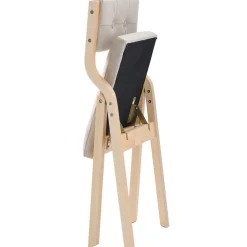 VEVOR Wooden Folding Chairs with Cushion, Set of 2, Portable Foldable Cushion Chair with Wooden Frame, Modern Padded Dining Chair for Kitchen, Office, Wedding, Party, Dining Room, Easy Assembly, Beige